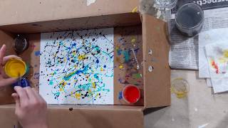 Kids Art Lesson 5 Jackson Pollock quotAction Paintingquot [upl. by Eslehc]