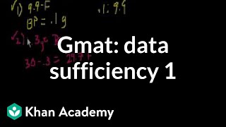 GMAT Data sufficiency 1  Data sufficiency  GMAT  Khan Academy [upl. by Leontina]