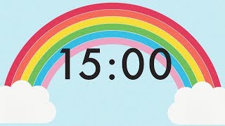 15 Minute Countdown Rainbow Timer 🌈 [upl. by Othella]