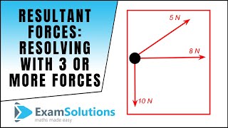 Resultant Forces  Resolving method for 3 or more forces  ExamSolutions [upl. by Ralston]