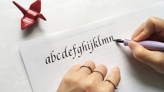 Italic Calligraphy Tutorial  Beginners Alphabet Demo [upl. by Berny]