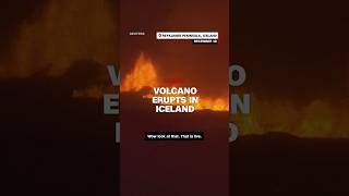 Volcano erupts in Iceland [upl. by Yanad]