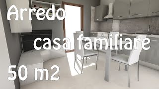 Arredare 50 m2  un piccolo appartamento familiare [upl. by Erehs]