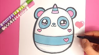 Wie zeichnet man einen kawaii Einhorn Panda  KAWAII PANDICORN [upl. by Jenilee]