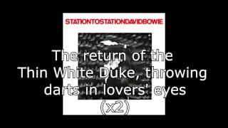 Station to Station  David Bowie  Lyrics [upl. by Aisaim]