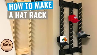 How To Make A Hat Rack  SIMPLE AND EASY DIY [upl. by Schreib]