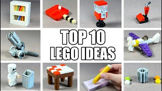 TOP 10 Easy LEGO Building Ideas Anyone Can Make [upl. by Anirahc]