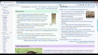 Navigating Wikipedias front page [upl. by Shari]