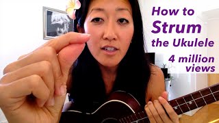 How To Strum the Ukulele  Beginner Uke Tutorial [upl. by Suoirad963]