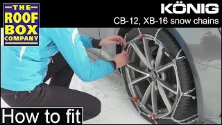 König Snow Chains CB12 XB16  How to fit [upl. by Rapp]