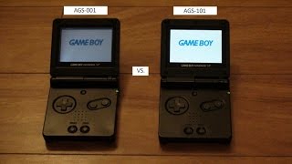 Lets Compare the Game Boy Advance SP AGS 001 to the AGS 101 [upl. by Dysart]