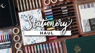 HUGE Stationery Haul Bullet Journal Supplies Markers amp Pens [upl. by Lita]