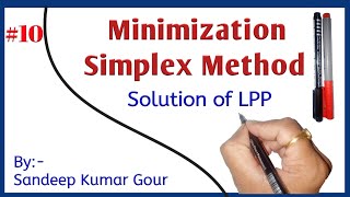 Simplex Method  Minimization problem  operational research [upl. by Etrem593]