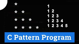 C Program to Print Right Angle Triangle Star and Number Pattern [upl. by Anadal]