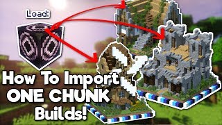 Minecraft How To Import Builds Using Structure Blocks Tutorial [upl. by Gnus]