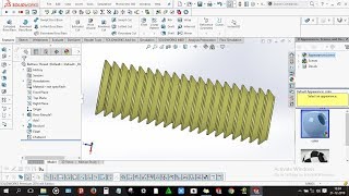 How to design Buttress thread in solidworks [upl. by Holtorf]