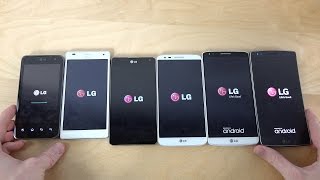 LG G Flex 2 vs G3 vs G2 vs G vs 4X vs 2X  Which Is Faster 4K [upl. by Aleda117]