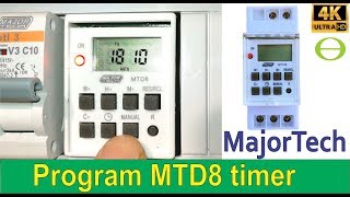 How to program a Majortech Digital Timer MTD8 [upl. by Amsirak]