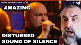 Disturbed quotThe Sound Of Silencequot live performance singer REACTION [upl. by Ecirahc]