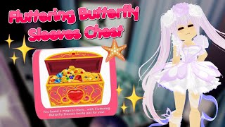 How To Find The NEW Fluttering Butterfly Sleeves Chest  Royale High Update [upl. by Pellikka]