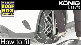 König Easy fit Snow Chains  How to fit [upl. by Colb]