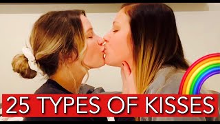 25 TYPES OF KISSES   Lesbian Couple [upl. by Aneehsak]