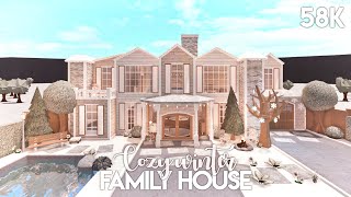 Cozy Winter Family House  Bloxburg Build [upl. by Desiri]