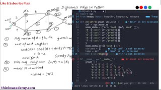 75 Dijkstra Shortest Path Algorithm in Python [upl. by Anayit289]