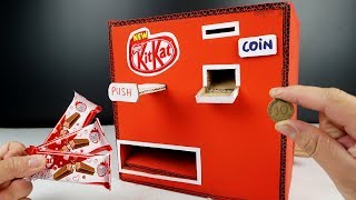 How to make cardboard Kitkat vending Machine at home  Diy crafts [upl. by Eatnuahc607]