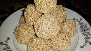 How to make Buffed Rice Sweet balls  MURIR MOA  বাঙালির ঐতিহ্য ঝটপট মজাদার মুড়ির মোয়া [upl. by Cychosz]