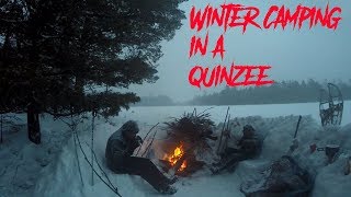 Winter Camping in a Quinzee [upl. by Ayikahs]