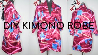 How to MAKE A KIMONO ROBE in 45 mins [upl. by Yrak292]