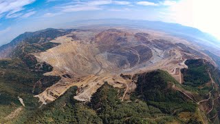 Bingham Canyon Mine Kennecott Copper Mine  Drone footage [upl. by Ehcram]