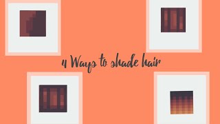 4 Ways to shade hairs  Minecraft skins CubicleCrown [upl. by Mirella]