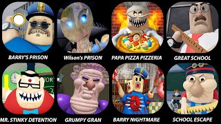 PAPA PIZZA PIZZERIAMR STINKY DETENTIONGRUMPY GRANBARRYS PRISON RUNGREAT SCHOOL BREAKOUT [upl. by Kynthia]