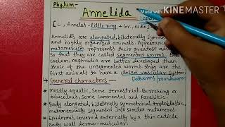 Phylum Annelida characters and classification explain [upl. by Irec619]