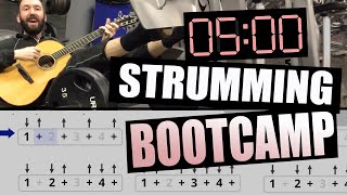 5 Minute Strumming Bootcamp for Beginners LEVEL 2 how to play guitar strum patterns [upl. by Sharpe866]