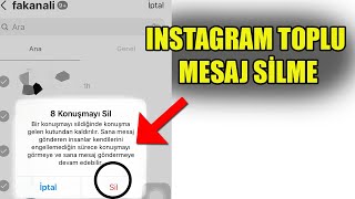 INSTAGRAM TOPLU MESAJ SİLMEPROGRAMSIZ 2021  instagram mesaj silme [upl. by Ariane761]