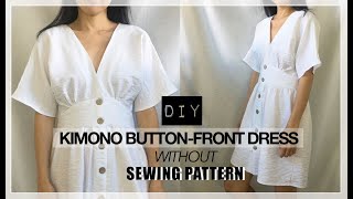 DIY Kimono Dress Without A Pattern [upl. by Baelbeer849]