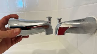 How to Replace a Slipon Tub Spout  DIY [upl. by Ahsanat]