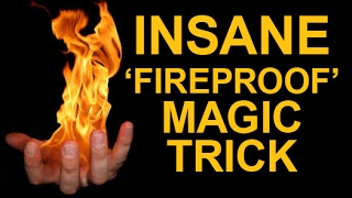 AWESOME FIREPROOF HAND MAGIC TRICK REVEALED [upl. by Einiar]