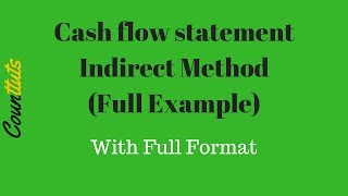 Cash Flow Statement  Indirect Method Full Example [upl. by Nor]