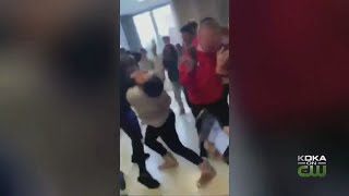 Fight Breaks Out In Hallway Of Highlands High School [upl. by Sulohcin]