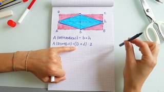 Videolezione GEOMETRIA Larea del rombo [upl. by Alekim]