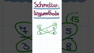 SCHMETTERLINGSMETHODE BRÜCHE subtrahieren [upl. by Beverlee163]