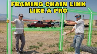 Framing Chain Link Fence Quickly And Easily  How We Build Chain Link Fence [upl. by Naj408]