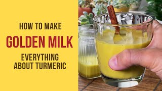 How to make GOLDEN MILK aka TURMERIC MILK properties and benefits [upl. by Ahseral]