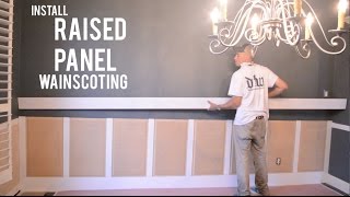 Raised Panel Wainscoting  How to Install Trim Carpentry [upl. by Arymas25]