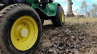 DIY RAKE FOR GARDEN TRACTOR IN ACTION [upl. by Lahey192]