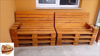 How to Build a Pallet Sofa Step by Step [upl. by Goodill]